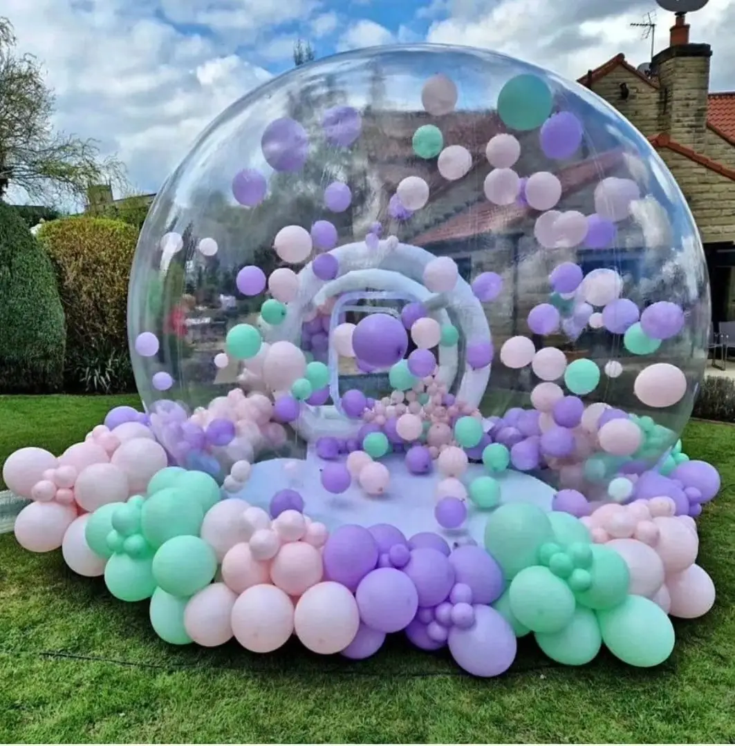 8.2Ft/10Ft Inflatable Bubble House With Blower& AIR Pump Bubble Tent Waterproof Transparent Dome For Home Party Parks Event