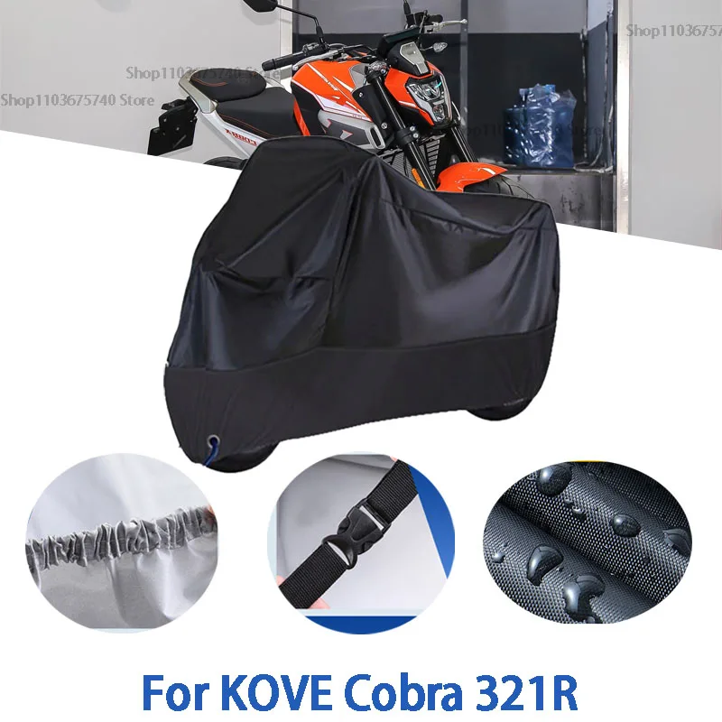 

Полные чехлы для мотоцикла KOVE Cobra 321R, автомобильные чехлы на открытом воздухе, защита от солнца, пыли, без ушей, утолщенные оксфордские чехлы, аксессуары