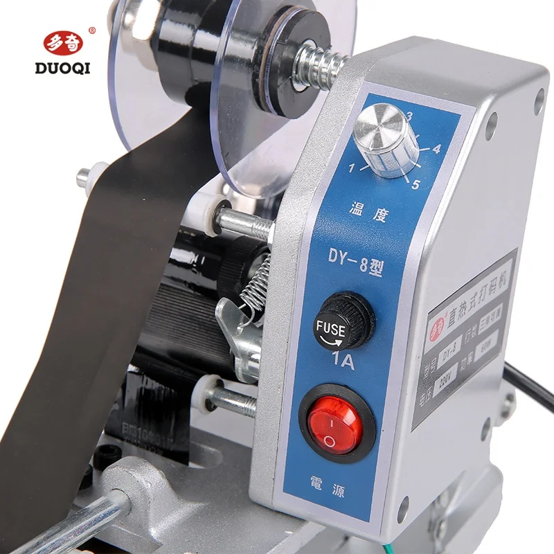 DY8 Desktop Thermal Transfer Hot Stamping Foil Date Code Printing Manual Coding Printer Machine