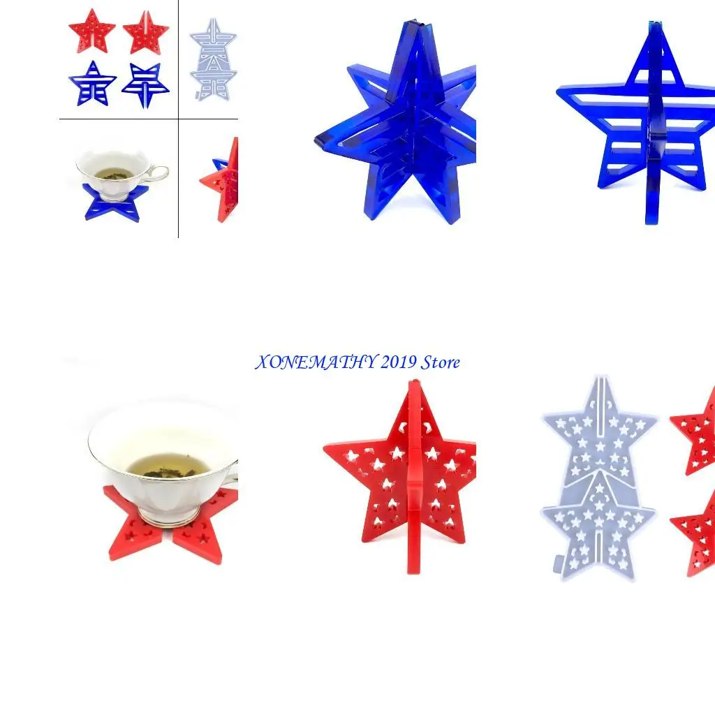 

F42F Пентаграмма смола плесень Звездная Силиконовая Силиконовая Костюма Плесени Звездные в форме эопкси -литье