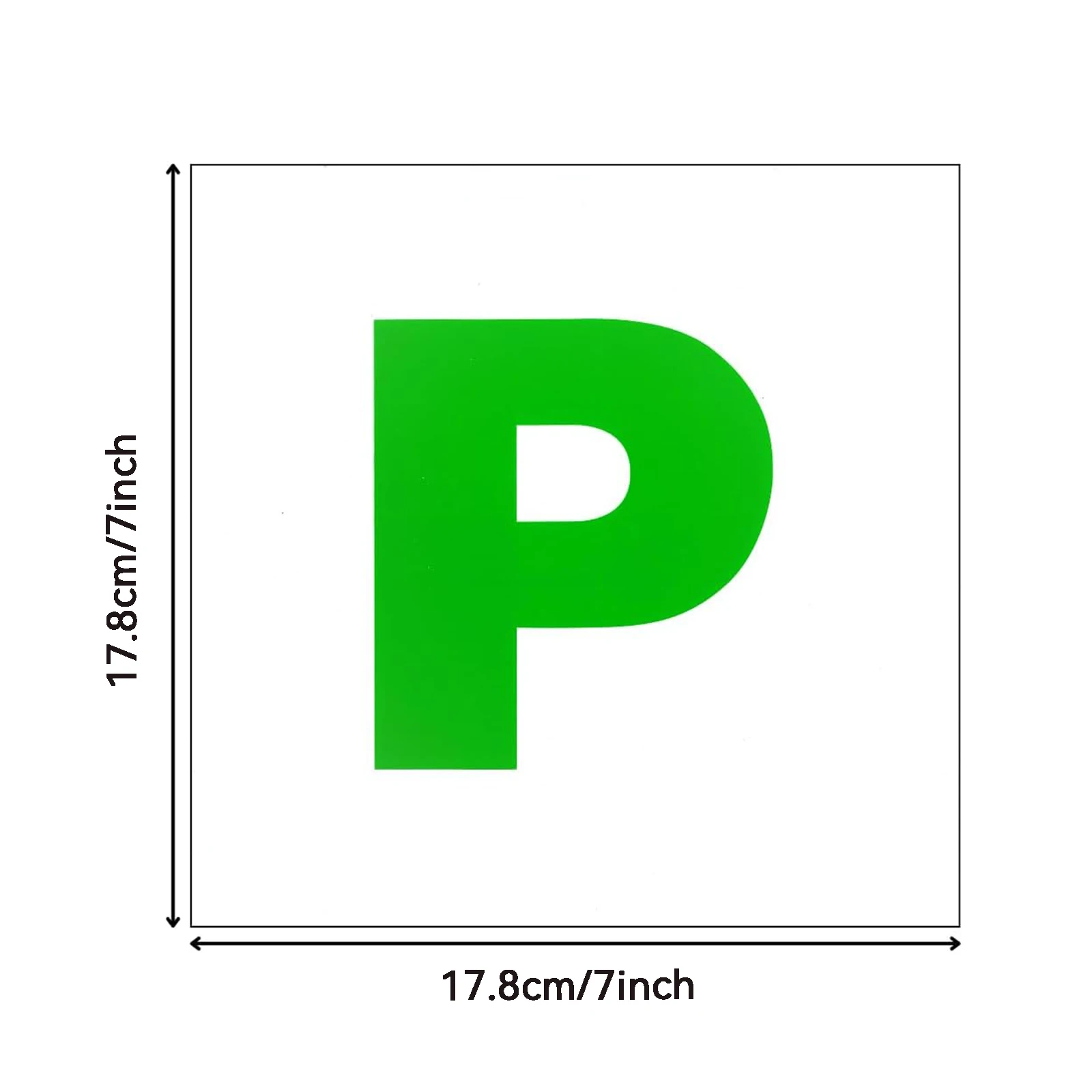 Fully Magnetic P Plates for Car New Driver - 1 or 2 Pack Extra Strong Magnet, Not Fly Off At High Speeds