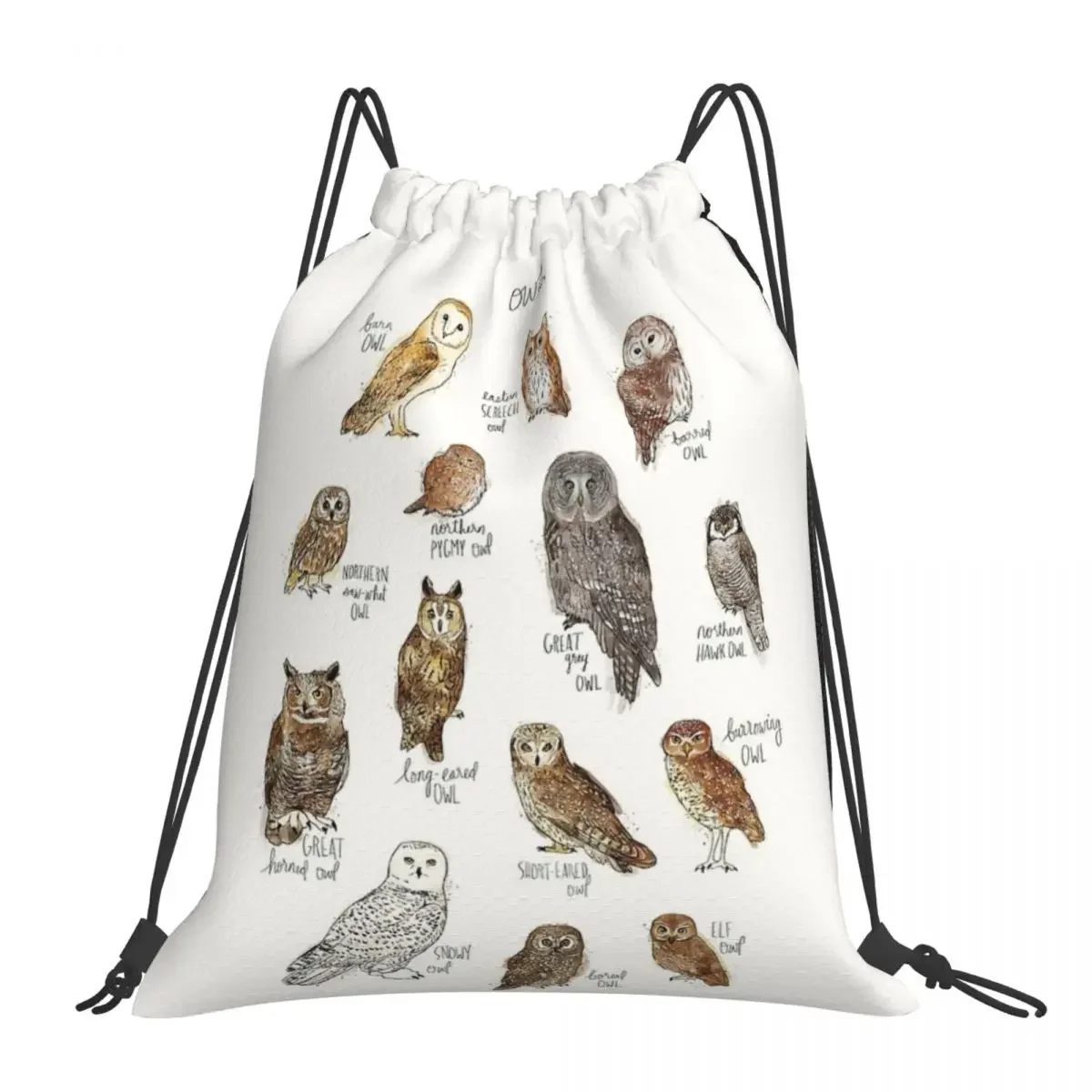 

Owls Backpacks Fashion Portable Drawstring Bags Drawstring Bundle Pocket Sundries Bag BookBag For Travel School