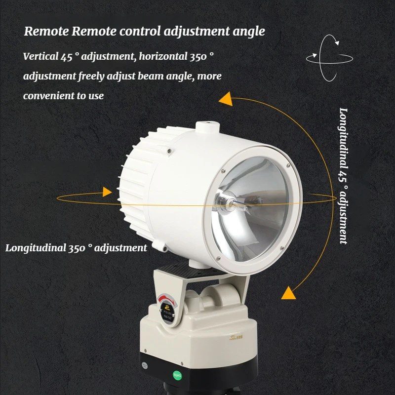 Projecteur LED étanche extérieur, puissance d'éclairage marin, projecteur ultra longue portée, éclairage de chantier de Construction