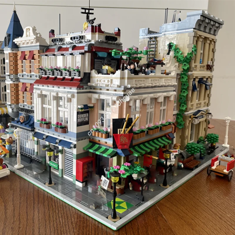 2426 pièces MOC le bureau Chinatown modèle modulaire blocs de Construction Construction assembler jouet idée brique cadeaux de noël anniversaire