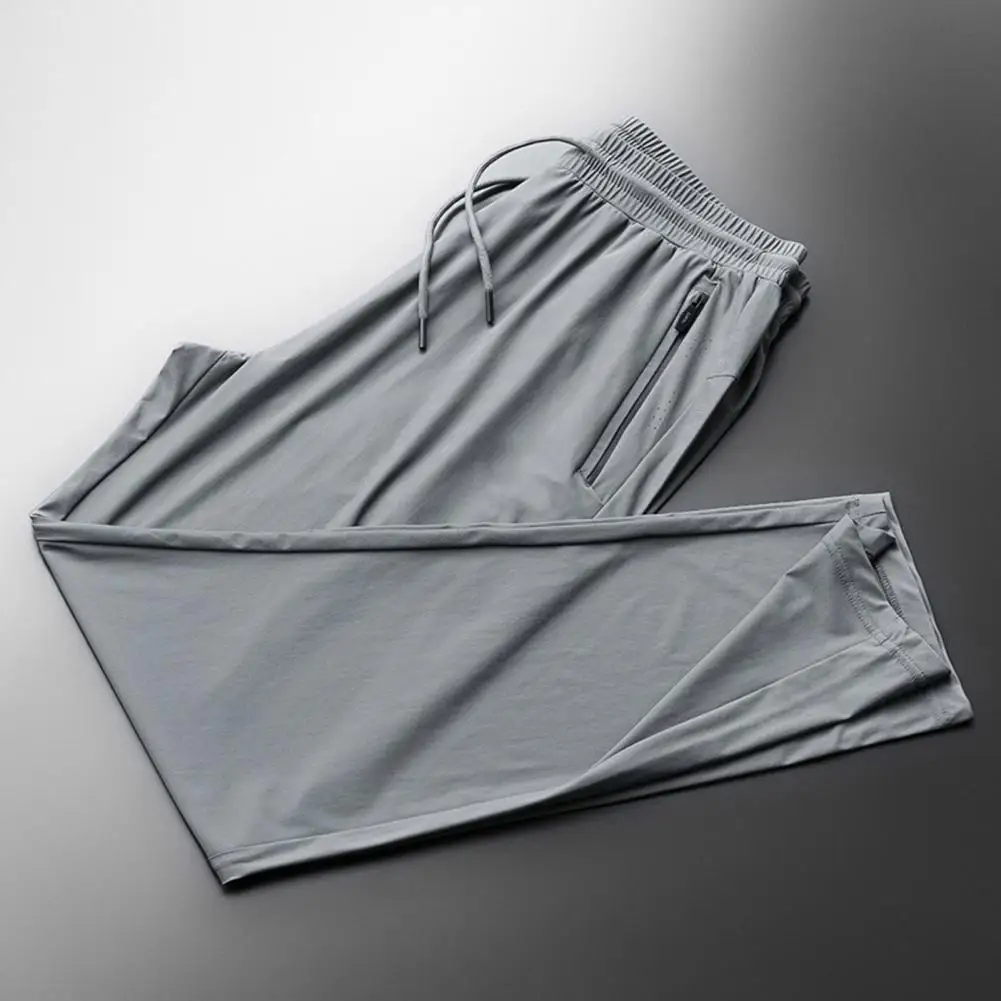 Sports Pants for Men Quick-drying Ice Silk Sweatpants Summer Thin Running Fitness Loose Mesh Trousers for men pantalones hombre