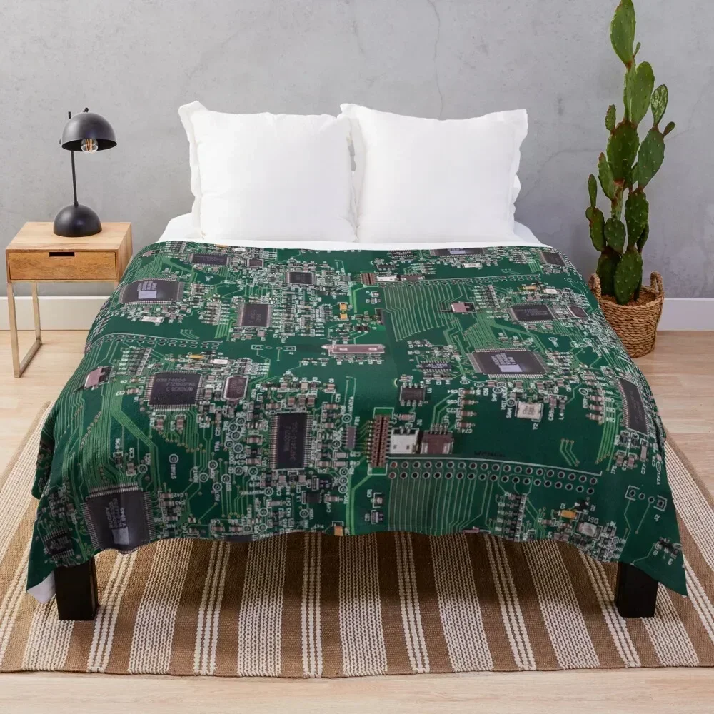 

Circuit Board Throw Blanket Travel Size Cozy Blanket for Plane Train