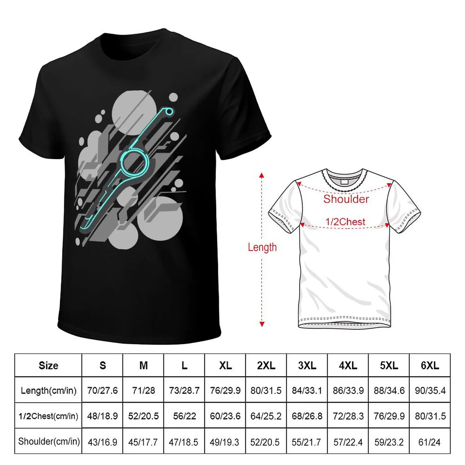 Monado Abstract (Grey) T-Shirt Gym Wear Breathable Short Sleeve Tee