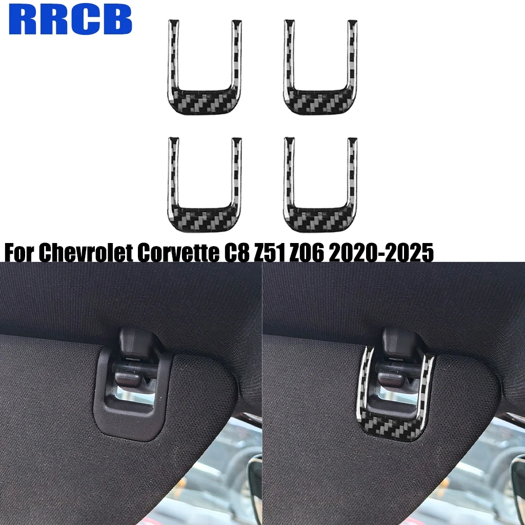 

For Chevrolet Corvette C8 Z51 Z06 2020-2025 Car Accessories Carbon Fiber Sun Visor Decoration Interior Cover Stickers Auto Trim