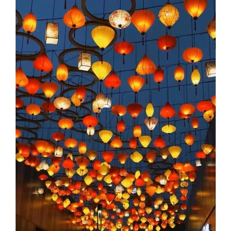 Classical Culture Lantern Chinese Traditional Lantern 12 Inch Flying Saucer Chinese Mid-Autumn New Year Hanging Decorations
