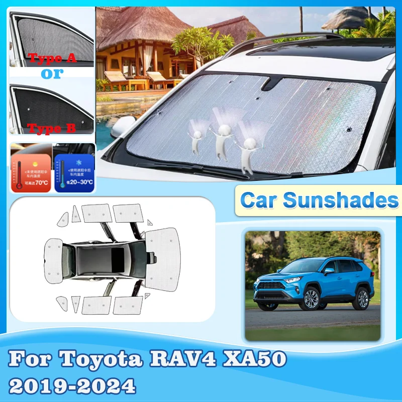 

Car Coverage Sunshades For Toyota RAV4 XA50 Accesorios Suzuki Across 2019 2020-2024 Sunscreen Cover Window Sun Visor Accessories