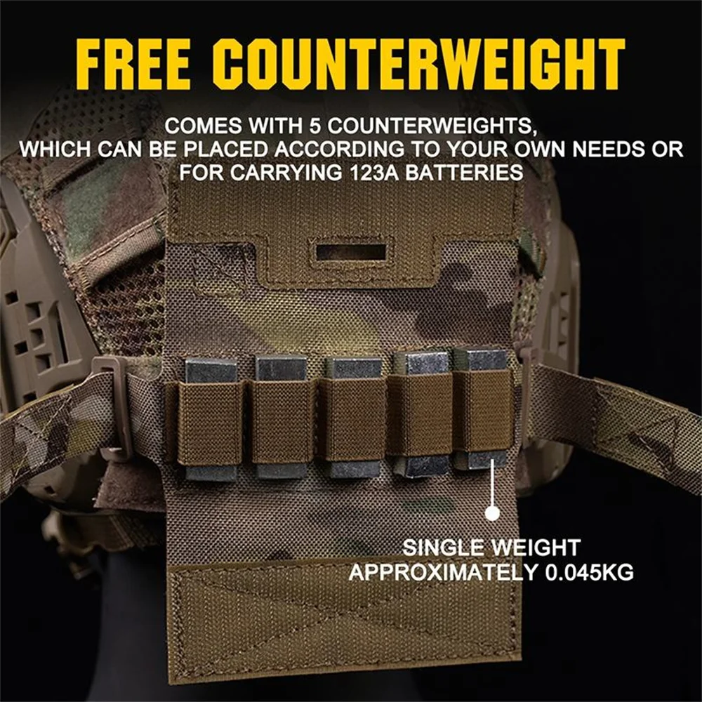 Helmet Counterbalance Weight Bag Tactical Helmet Balance Counterweight Bag Battery Pouch for Airsoft Helmets Accessories