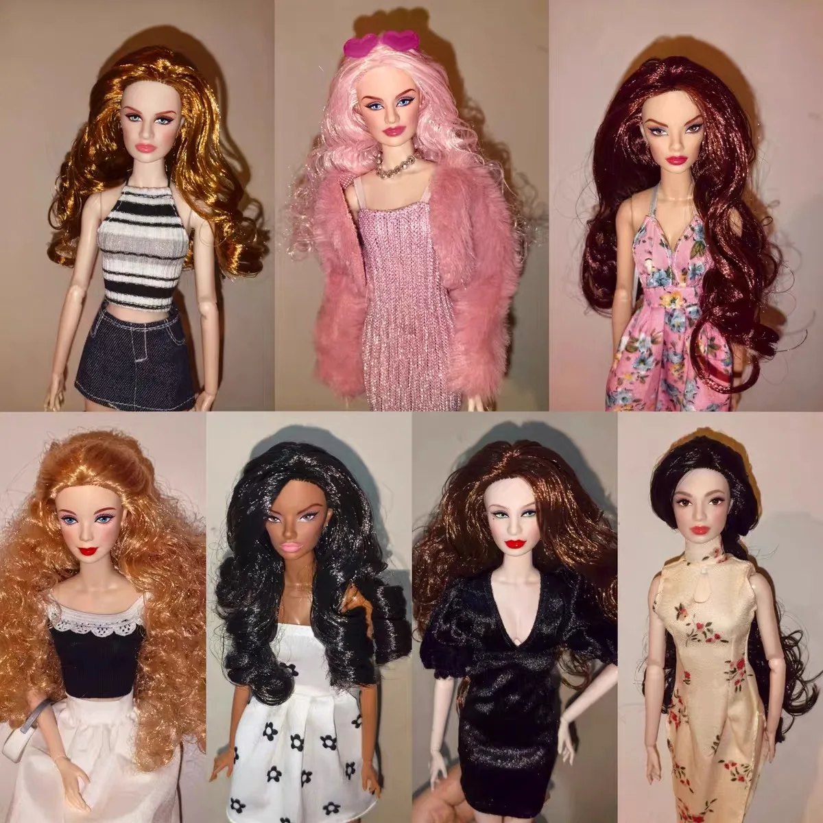 

32cm Fairy Supermodel Nude Doll 1/6 Princess Doll White/normal Skin Joints Movable Designer Hairstyle Body+Head Doll