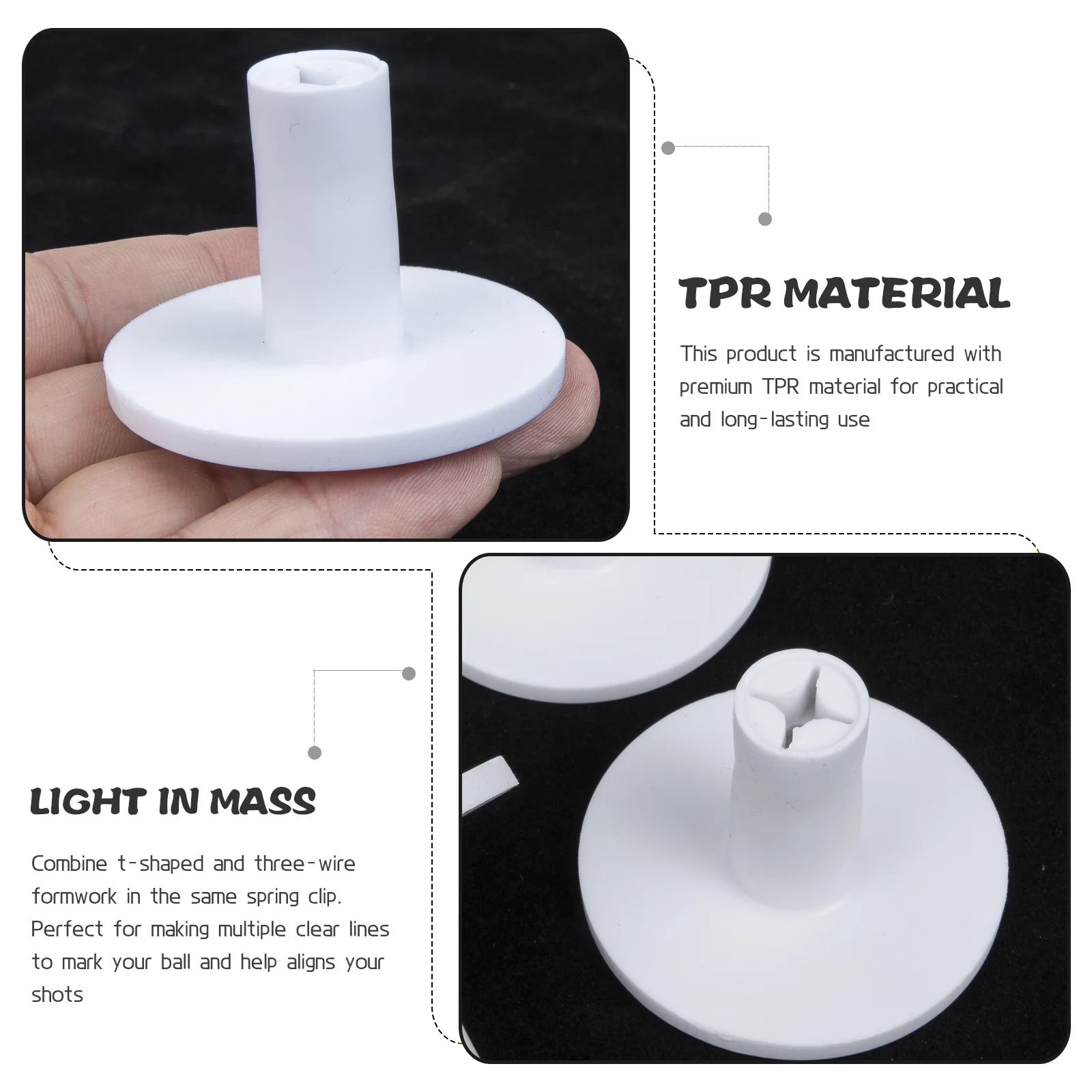 6 قطع من تي شيرتات الجولف المرنة Tpr، أداة ممارسة خفيفة الوزن ومحمولة لتحسين أداء نطاق القيادة #3