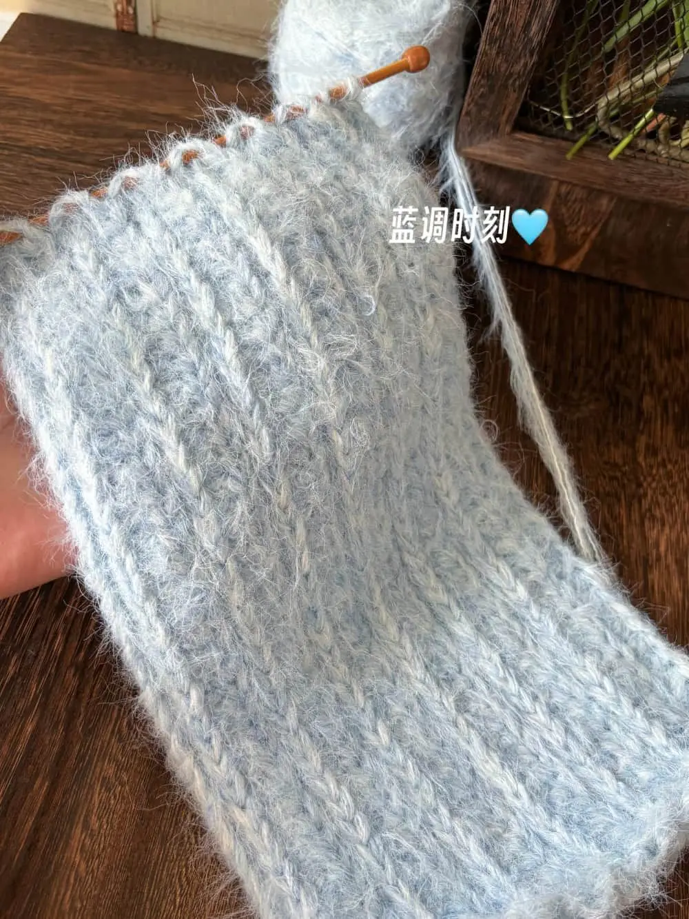 'Blues Moment 'hand Mixed Thread DIY Knitting Scarf Crochet Stick Needle Scarf Artifact Novice Tutorial Clothes Hat