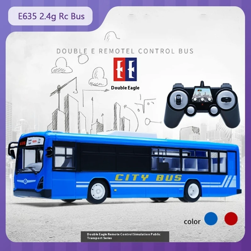 

E635 2,4g Радиоуправляемая шина 6ch Радиоуправляемая машина Большой городской автобус с дистанционным управлением Высокоскоростной со звуком и светом Взрослый детский подарок Игрушка в подарок