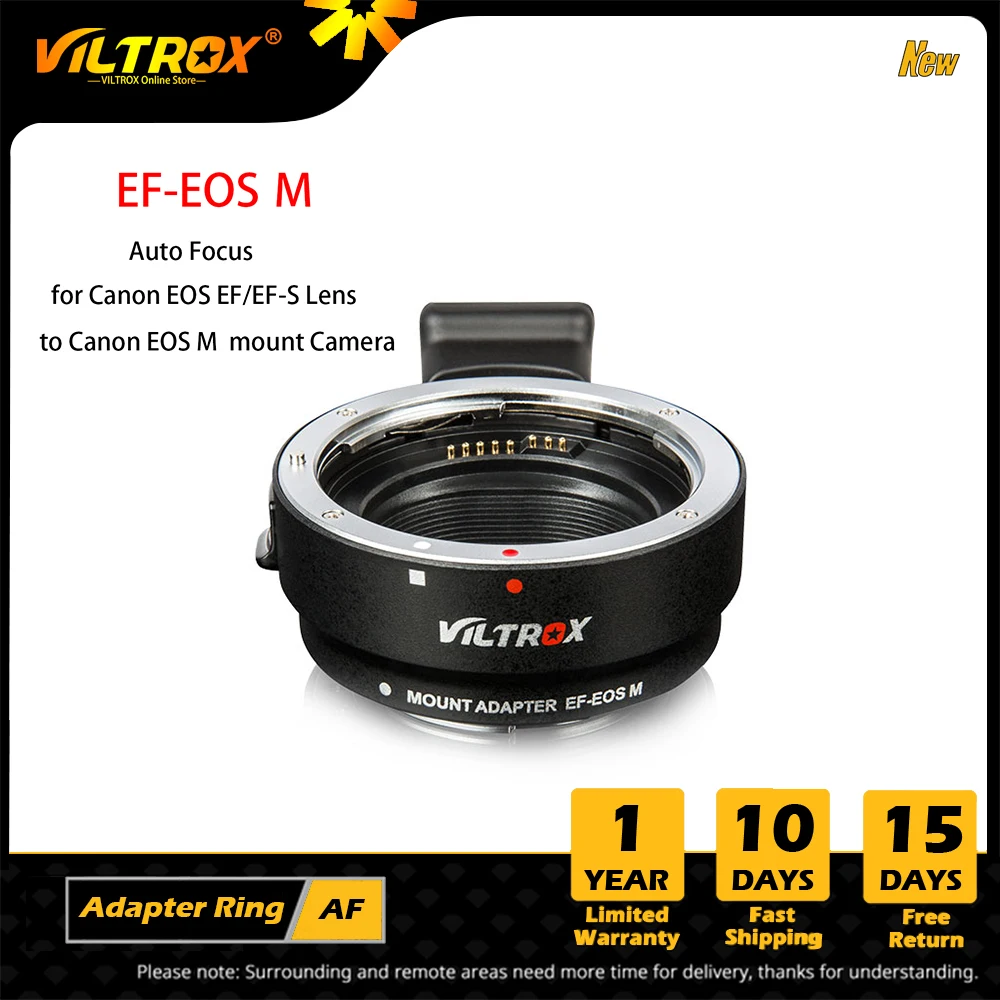 Viltrox EF-EOS M Elektronische AF Autofokus Objektiv Mount Adapter für Canon EF-EF-S Objektiv zu Canon EOS-M EF-M Montieren M1 m2 M6 M10 M100