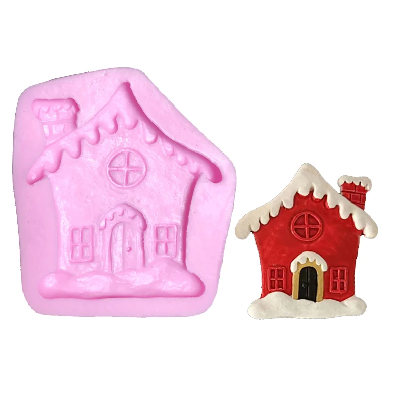 Christmas House Tree Cooking Tools Silicone Mold For Baking Fondant Bakery Sugar Of Cake Decorating Pastry Kitchen Accessories