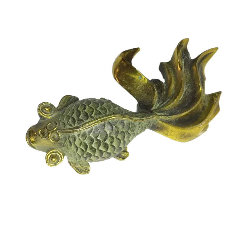 Koi Fish Brass Decoration Copper Crafts Home Accessories Gifts Goldfish Tabletops/Study/Display Case Ornaments