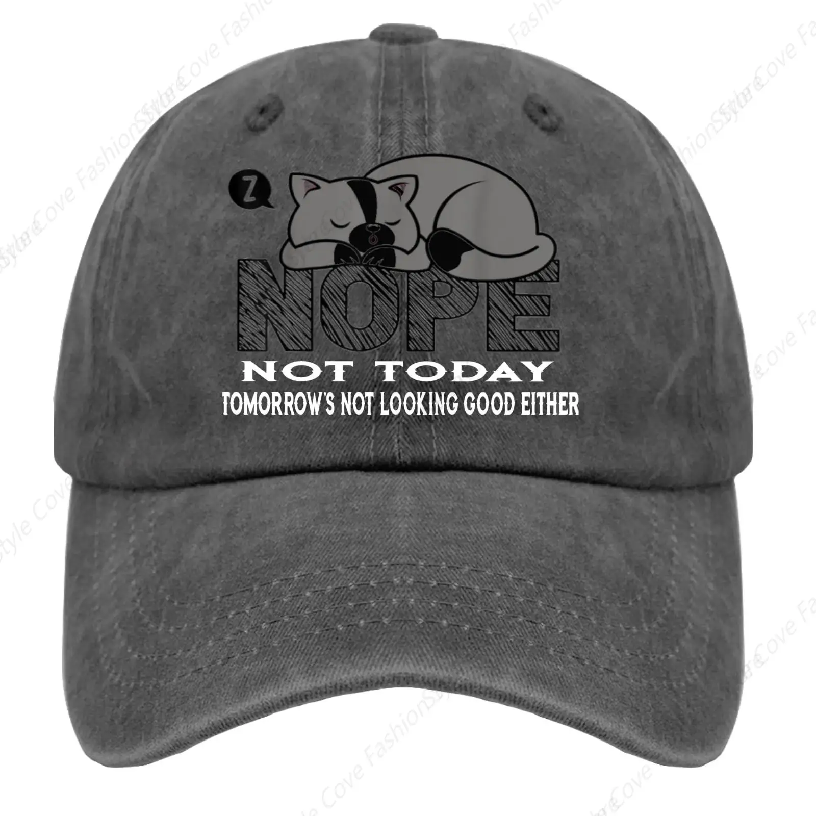 

Nope Not Today Tomorrow's Not Looking Good Either Hat Funny Baseball Hats Adjustable Washed truck Hat Classic Vintage Hat