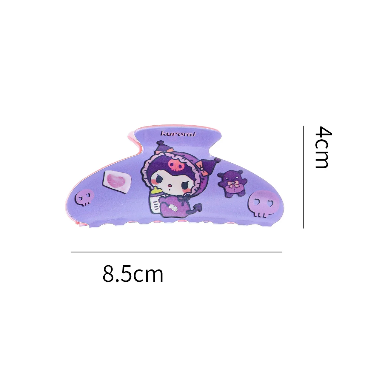 Sanrio Acryl Clip Hallo Kitty Kuromi süßes hoch aussehendes Mädchen mit herzförmigen Haaren und Pferdes chwanz Haars pange Kinder geschenk