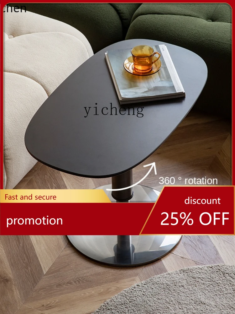 

YFY Mini Adjustable Sofa Side Cabinet Bedside Coffee Storage Small round Table