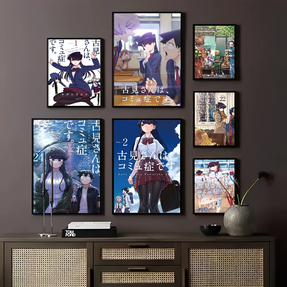 Anime Komi San Can't Communicate Good Quality Prints and Posters Vintage Room Home Bar Cafe Decor Aesthetic Art Wall Painting