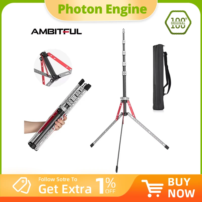 

Carbon Fiber Bracket Camera Tripod With 1/4 Screw Head Light Stand for LED Video Light Studio Softbox Flash Umbrellas Reflector