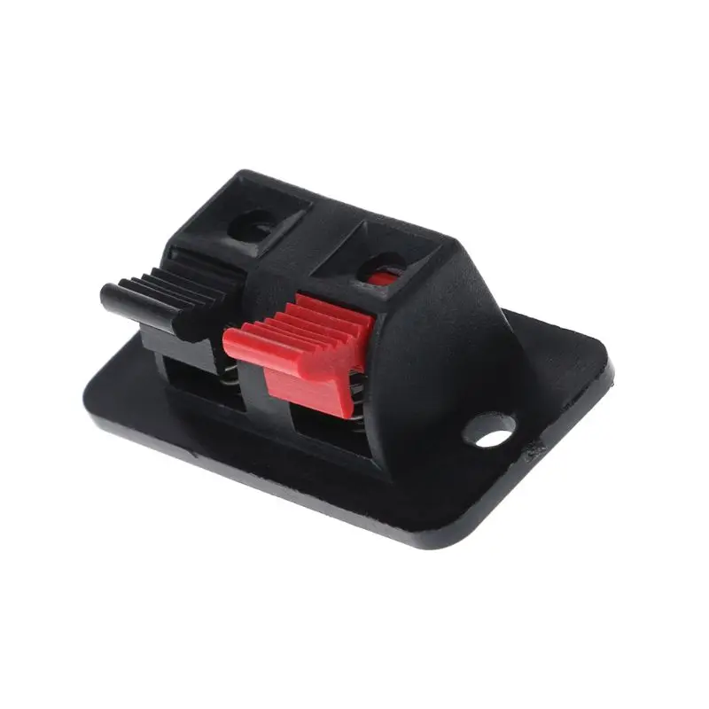 10st Veerclip WP2-4 Stereo Luidsprekerplaat Aansluitstripbord 2-weg Binding Post Connector Socket Blok Push Type