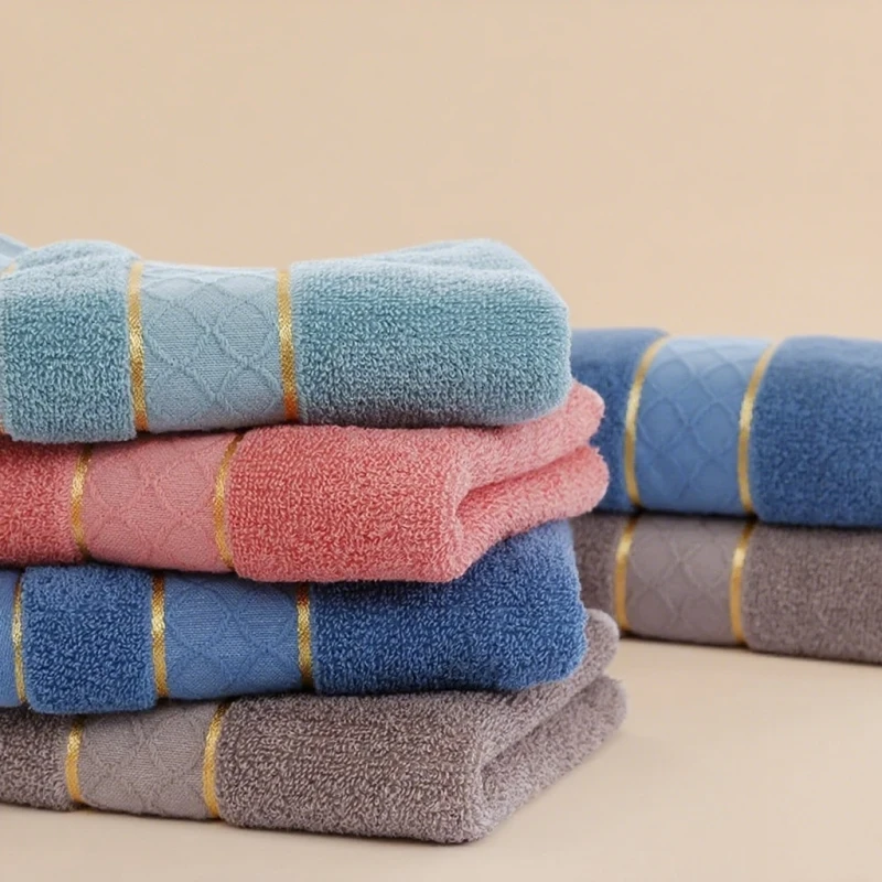 3pcs set 100% Cotton Super Soft Face Towel Hotel Skin-friendly Towels Pure Cotton Good Absorbent Towels for Bathroom