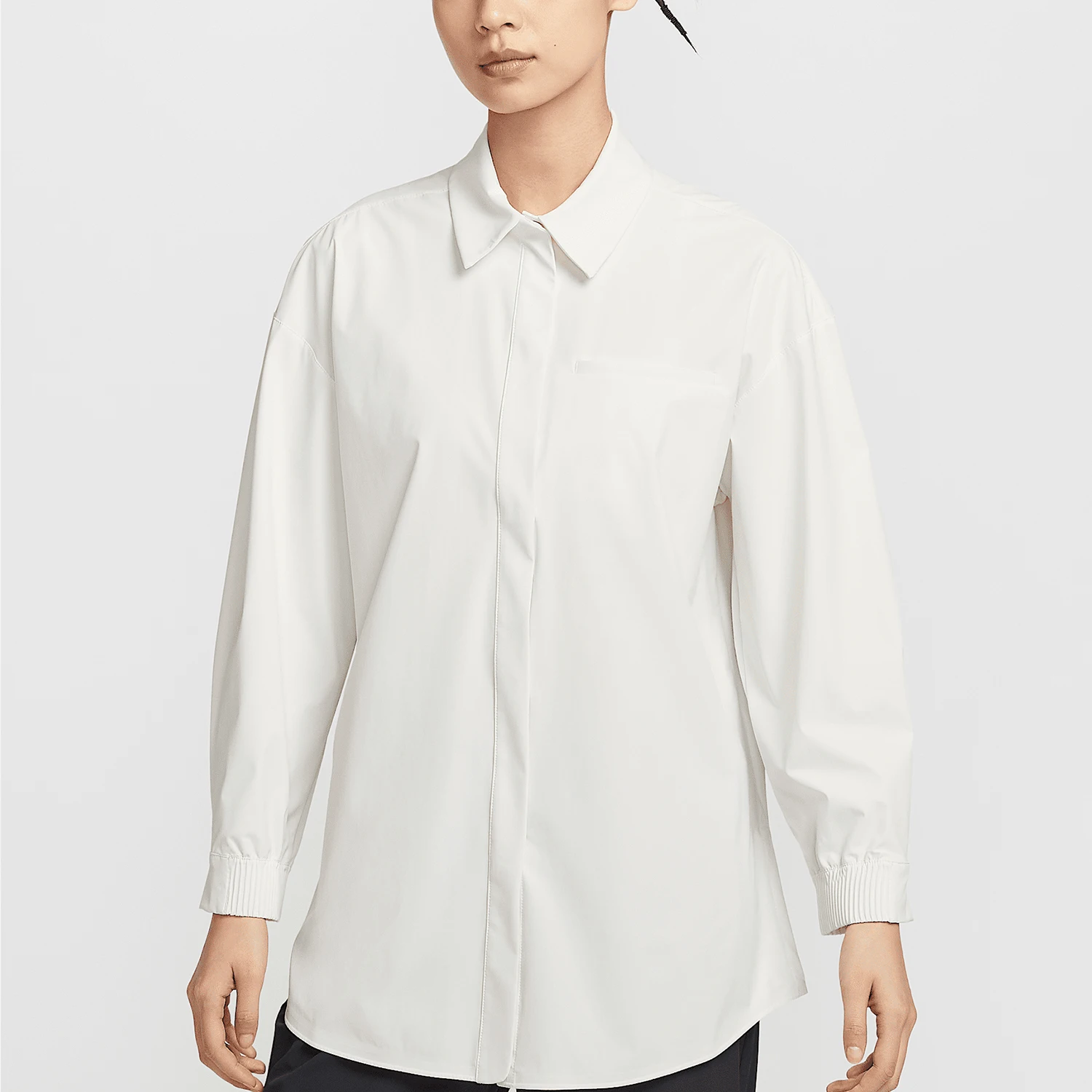 

Nike genuine spring new women's sports and leisure lapel long sleeved shirt HQ0237-133