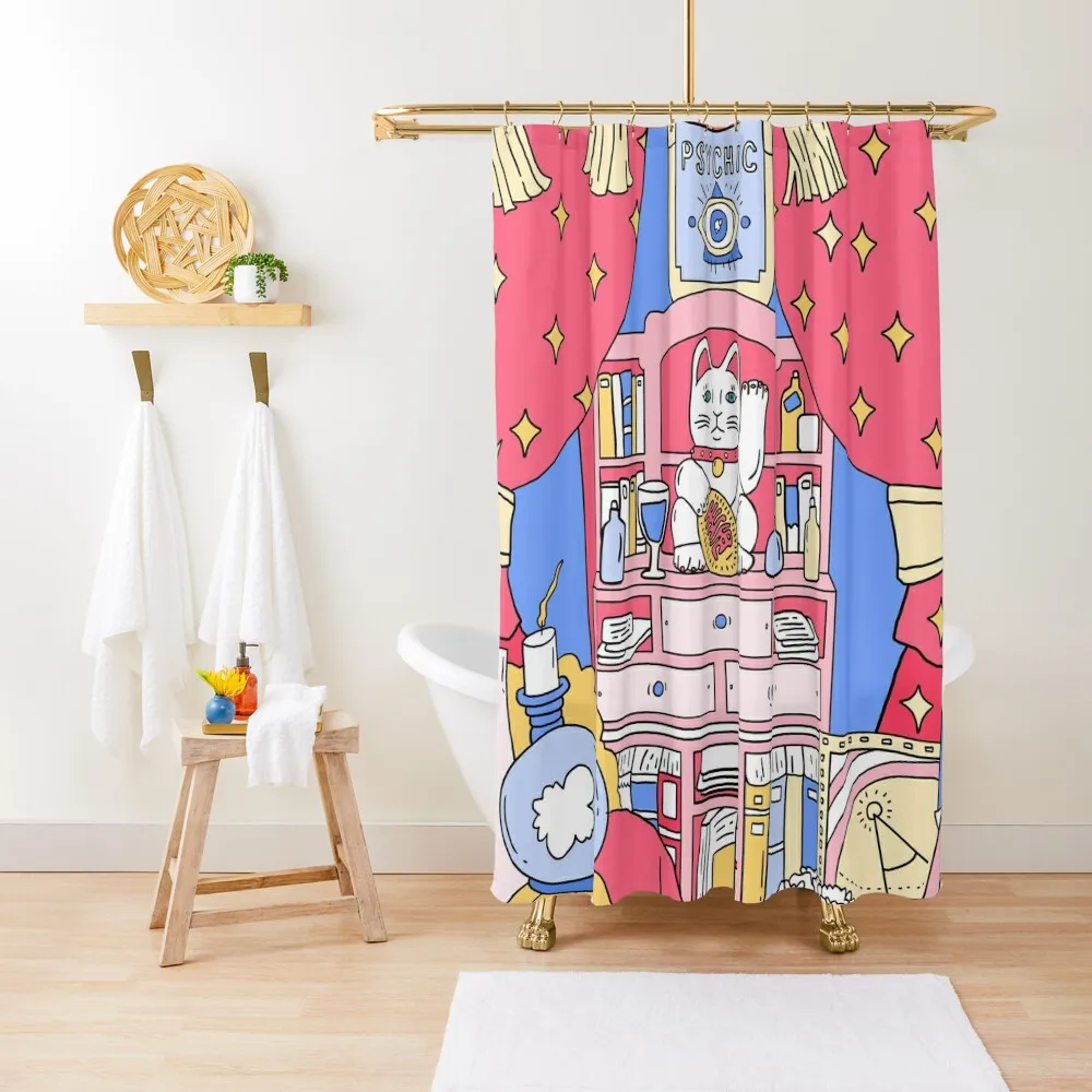 

MANEKI MAGIC Shower Curtain Washable Waterproof Fabric Shower Bathroom Accessorys Curtain