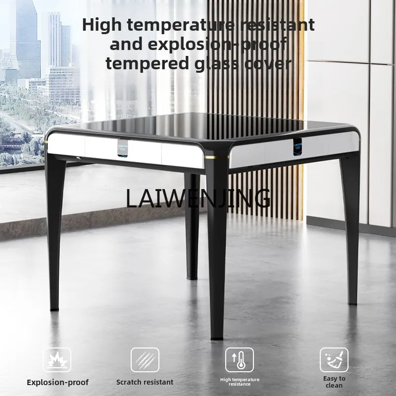 MJY tavolo da mahjong pieghevole automatico montagne russe tavolo da pranzo ultra silenzioso integrato a doppio scopo