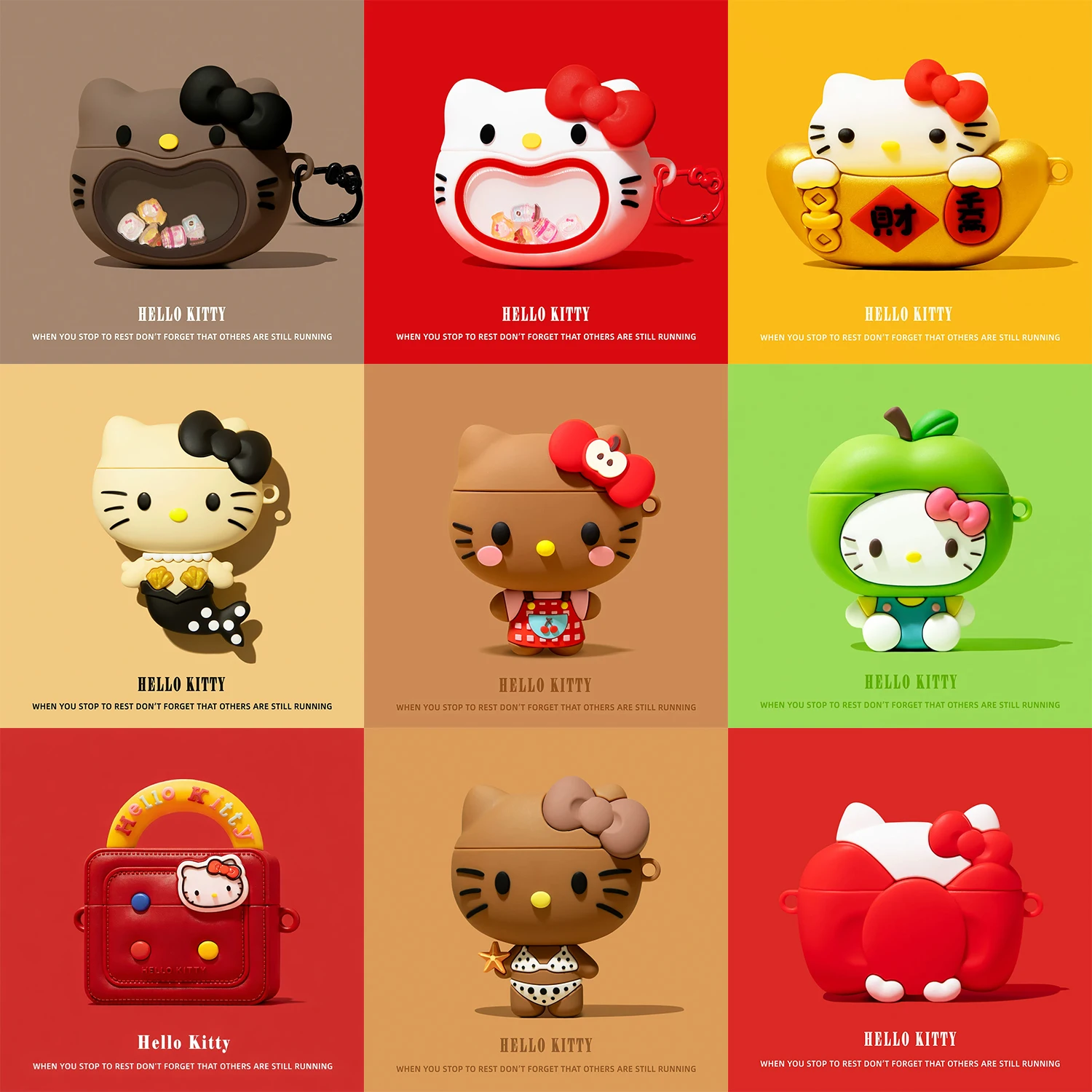 Cute Cartoon Silicone Soft Shell Case for AirPods Pro 3 / Pro 2 / AirPods 4 / 3 Shockproof Protective Cover
