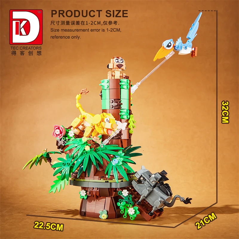 MOC-décennie s de construction d'animaux 2 en 1, Royaume de la forêt, Cochon sauvage, Citron, Renard, Tigre, Briques, Jouets, Cadeaux de Noël, Mode, Nouveau, 6028, 868 pièces