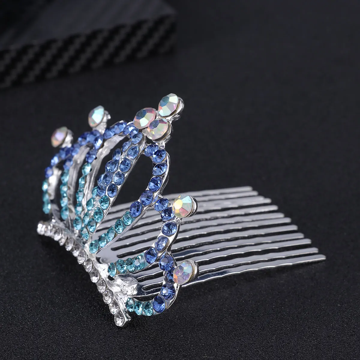 

Rhinestone Crown Comb Birthday Hair Accessory s Girls Decorate Elegant Design Crystal Headdress