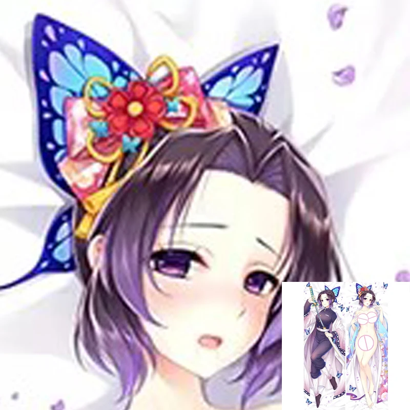 

Dakimakura Anime Pillow Cover Kochou Shinobu Double Sided Print Cushion Bedding Festival Gifts Gifts