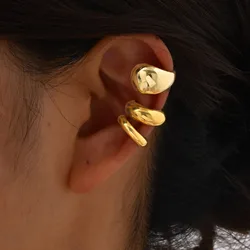 Thick Ear Cuff Earrings, Non-piercing Clip On Cartilage Earrin Stainless Steel, Fake Helix Cartilage Jewelry For Women One Piece