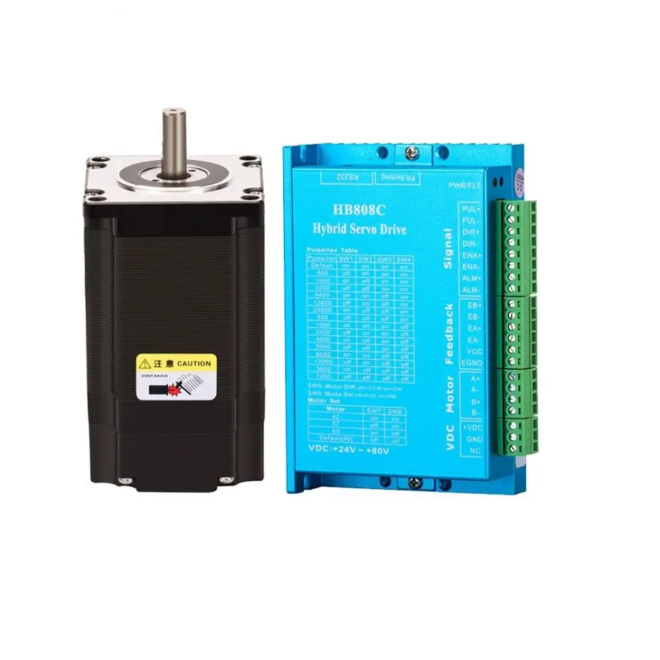 Good Quality 2 Phase Hybrid 3.5Nm Torque Nema 24 Closed Loop Stepper Motor and Driver HB860H Kit
