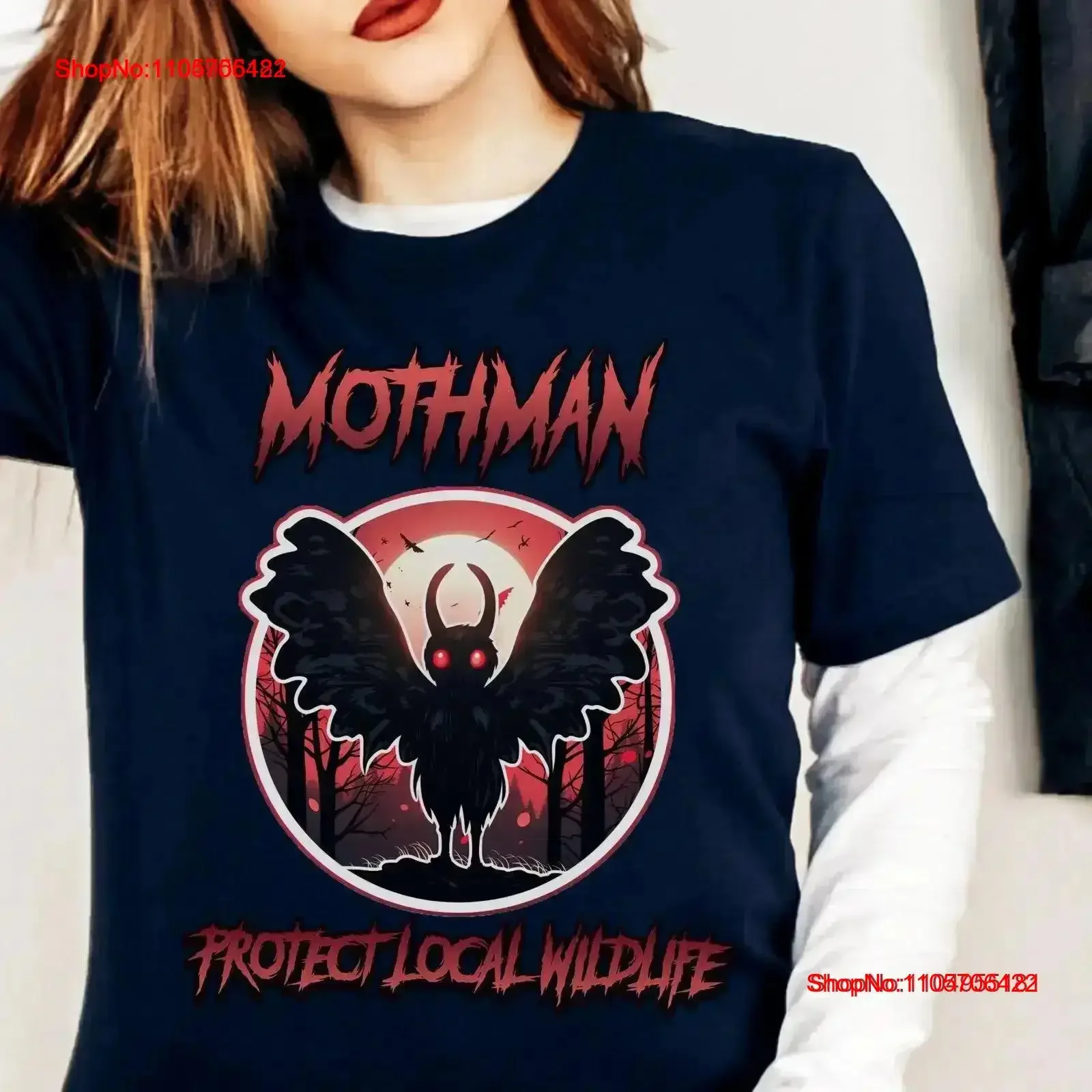 Mothman Protect Local Wildlife Funny Cryptid T shirts For Him Shirt Fortean Cryptozoology Strange Art vintage Washed streetwear
