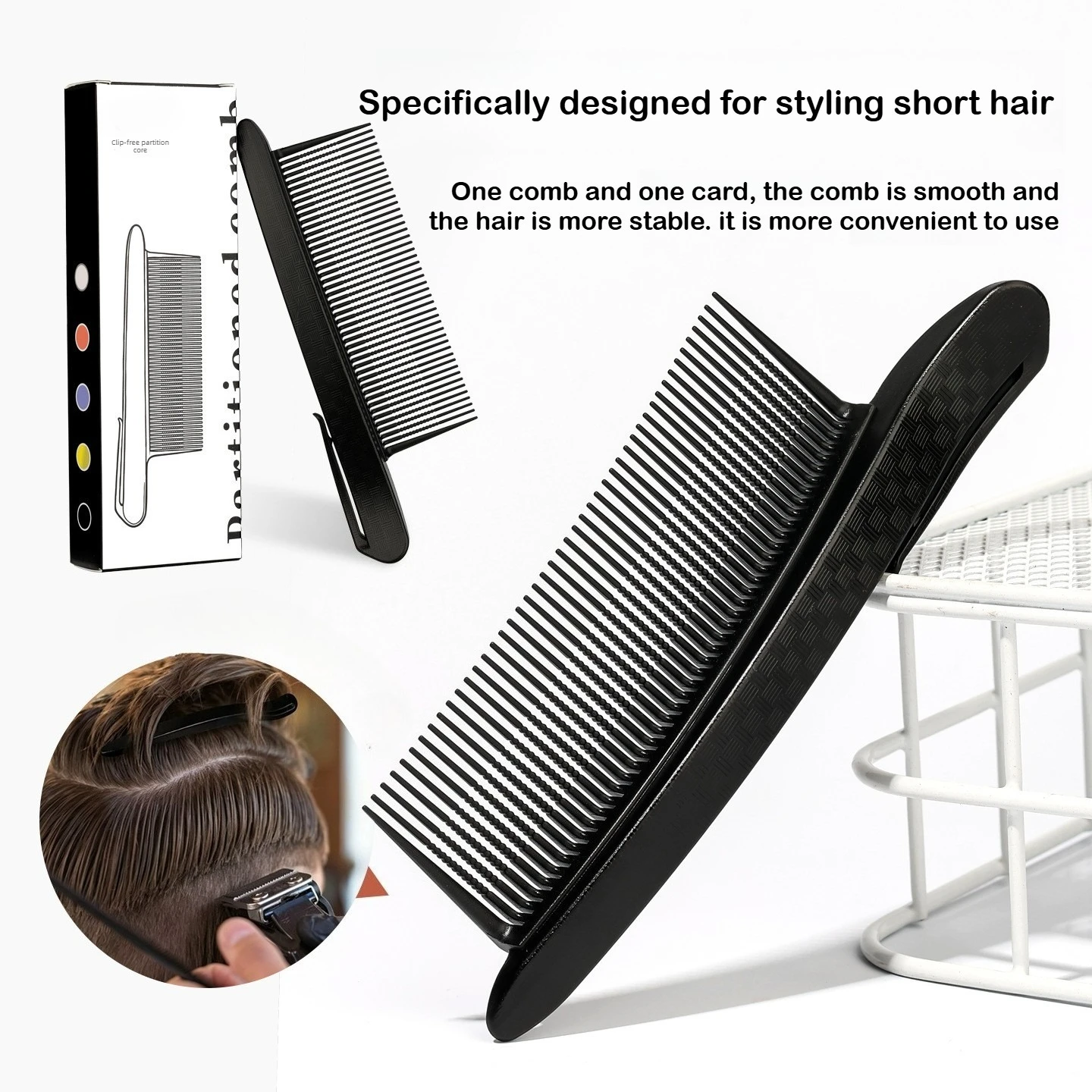 1 Pcs Salon Hair Clips Comb Wide Teeth Hairdressing Cutting Dying Hair Layering Clip Styling Clips Professional Barber Shop Tool