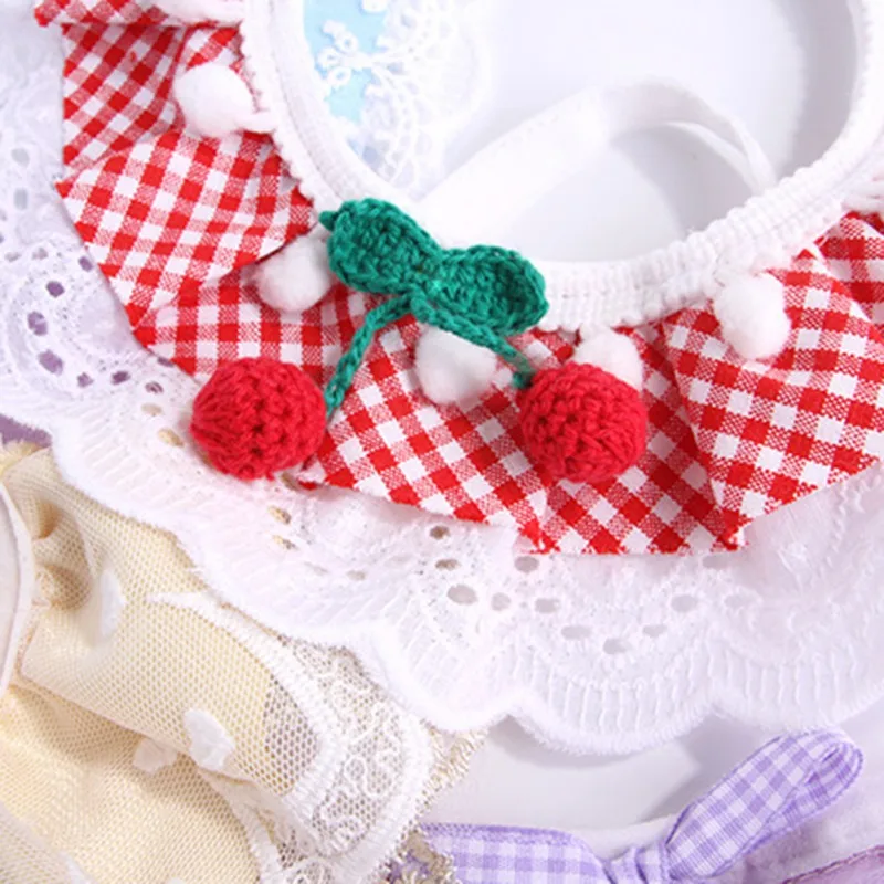 Lace Cat Bowknot Collar Cats Dog Neckerchief Pet Cats Kitten Dogs Puppy String Bib Necklace Necktie Neck Strap Scarf Accessories