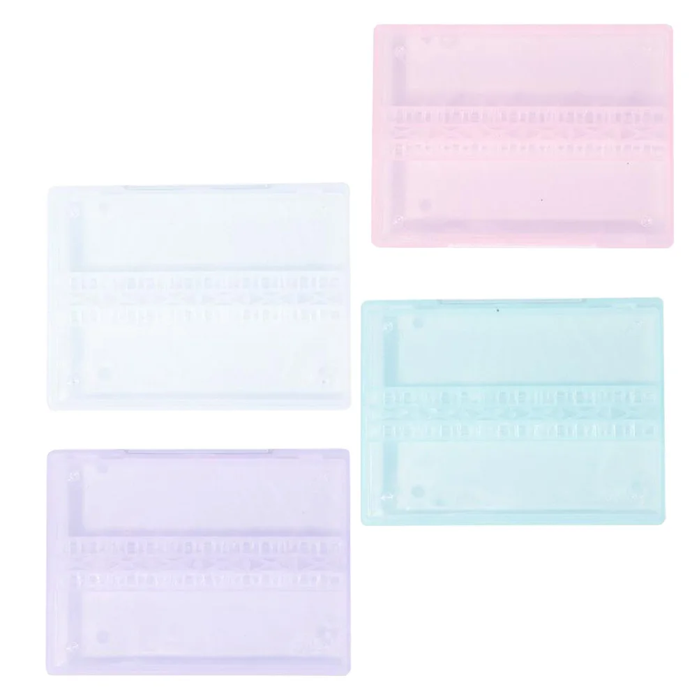 Estuche para cabezal de pulido de manicura, soporte para brocas de uñas con acabado suave, Ideal para kits de entrenamiento de uñas y accesorios de salón, 4 Uds.