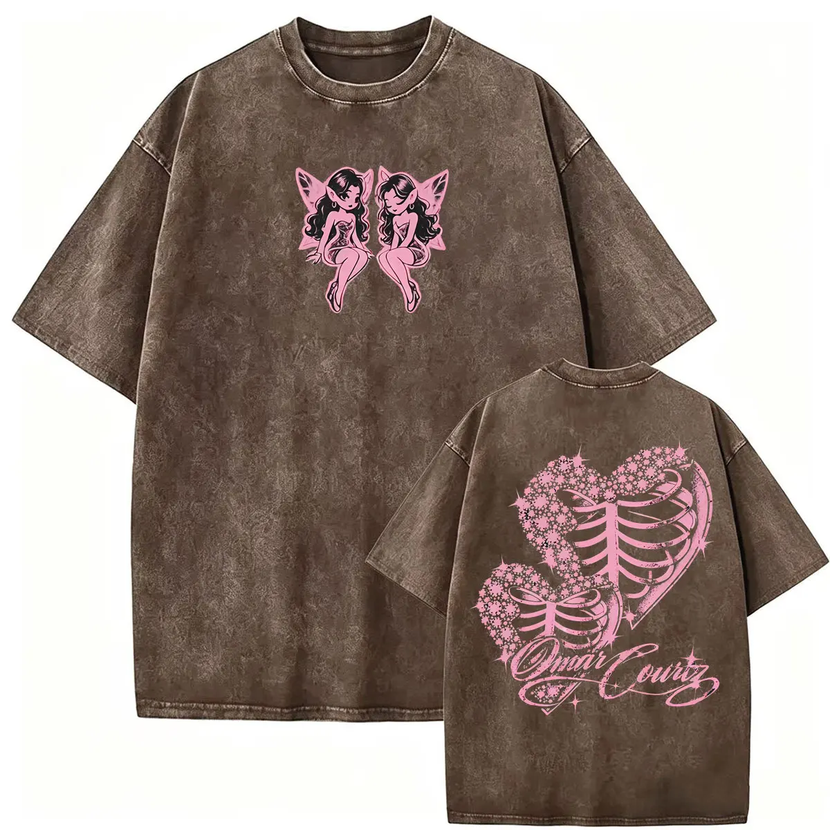 Vintage Washed Omar Courtz Por Si Manana No Estoy Tour T-Shirts Herren Damen Mode Ästhetisches T-Shirt Streetwear Oversized T-Shirt – Detail 12