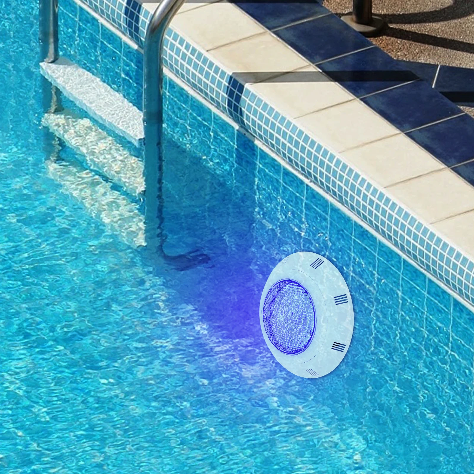 

RGB LED Pool Light with Remote Control, 7 Colors Adjustable IP68 Waterproof Underwater Lamp, AC 12V 36W for Swimming Pool Spa