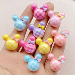 12Pcs New Cute Resin Cartoon Colored Mouse Head Series Flat Back Scrapbooking DIY Jewelry Craft Decoration Accessories