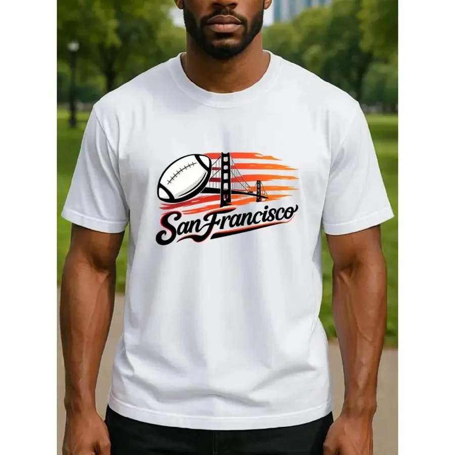 Rugby And The Golden Gate Bridge, with Sunset And Passion Embodied. A Collection of 60 Men'S Rugby Shirts Featuring Short Sleev