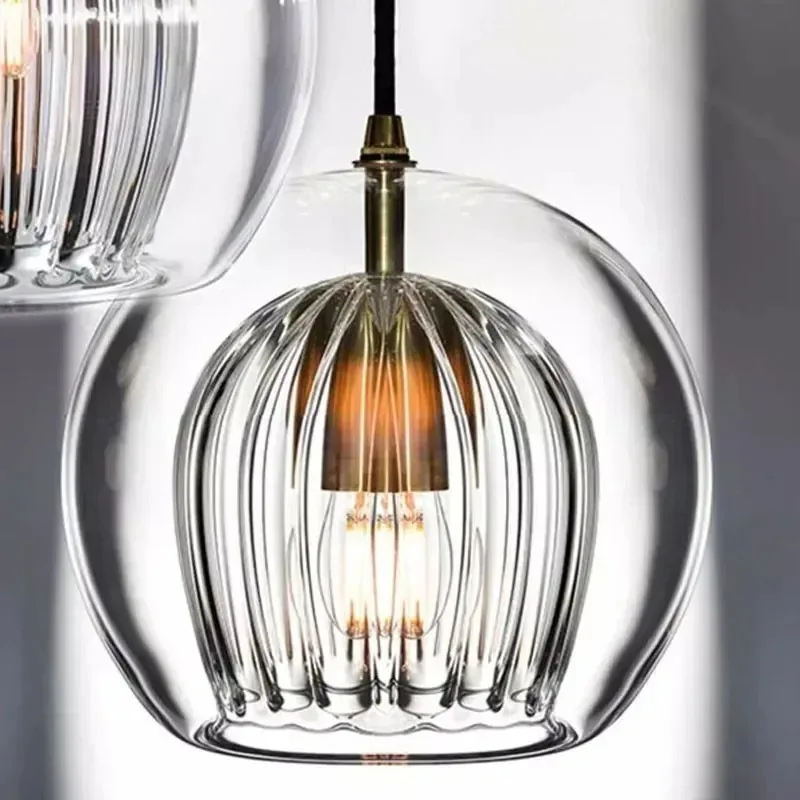 Nordic Glass Pendant Light LED glass Hanging Lamp For Dining Room Living Room Coffee Shope Home Indoor Decor Lighting Fixtures view 5
