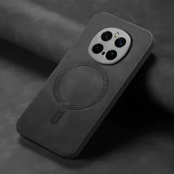 for Magsafe Leather Case for Honor Magic 7 Pro Matte Wireless Charging Protection Cover Bumper for Honor Magic 7 Lite 7Pro Shell
