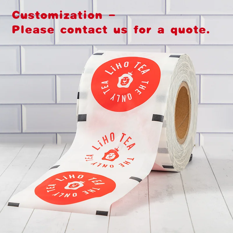 

custom.LOKYO Custom pp Plastic Packing Bubble Tea Cup Biodegradable Paper Sealing Film Pet Cup