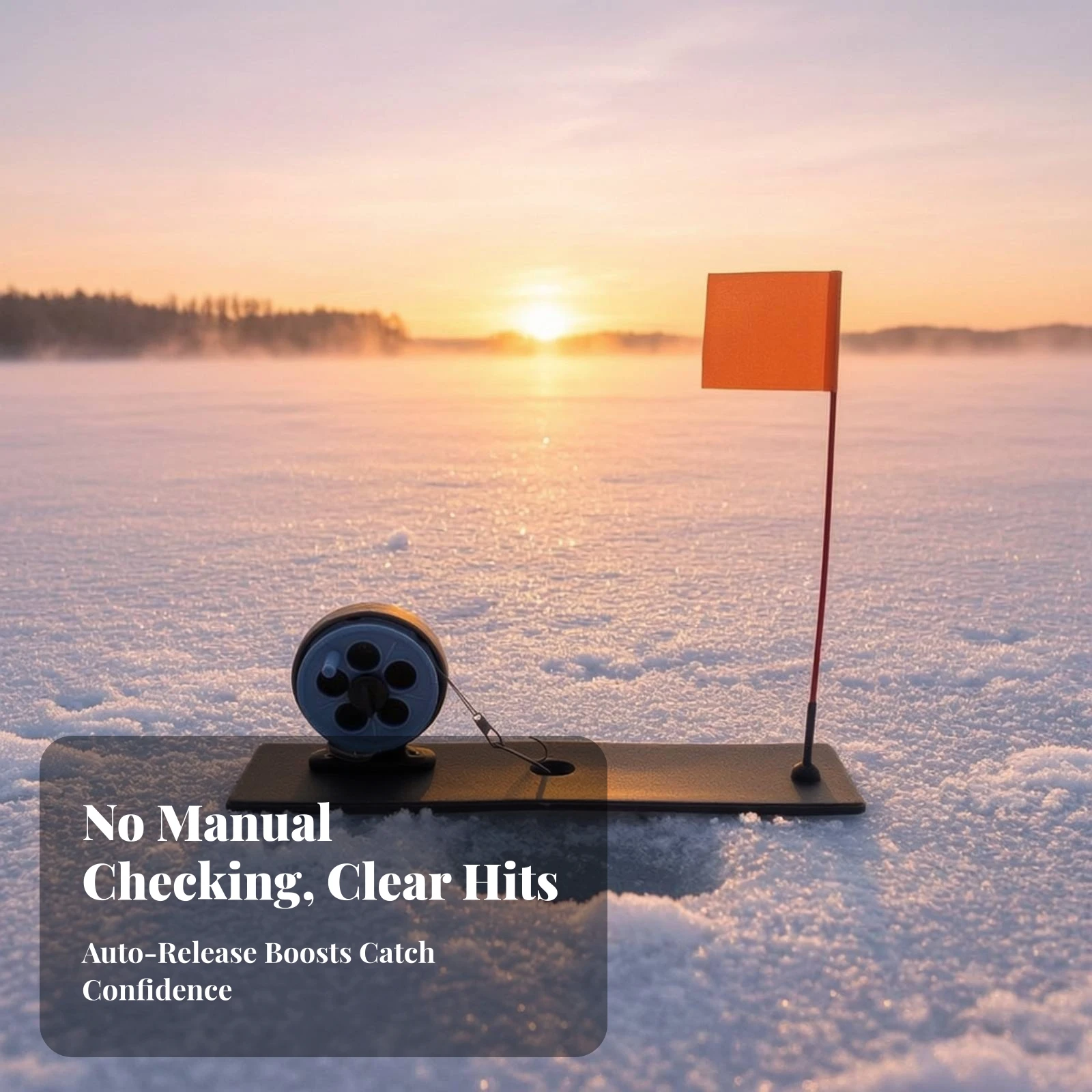 Ice Fishing Ice Fishing Rig High-Visibility Ice Fishing Flag Ice Fishing Rig with Flag Portable Strike Indicator Lightweight view 6